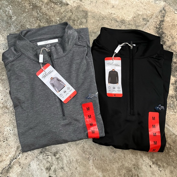 NEW!!! Greg Norman (Reebok) ML75 1/4 zip pullover black or grey M - Picture 3 of 7